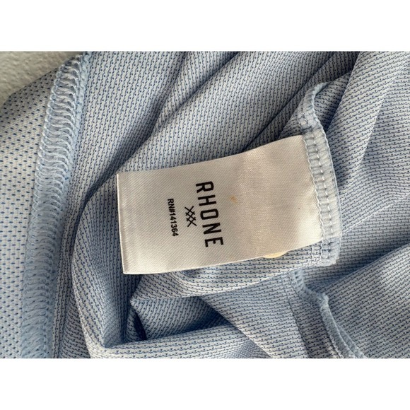 Rhone Polo Shirt Athletic Striped Golf Casual Short Sleeve Mens Size M - Picture 3 of 5